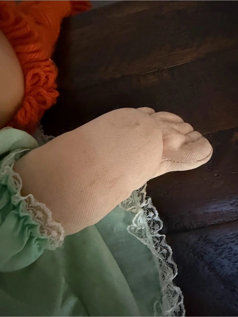 Pair of 1980s Cabbage Patch Dolls in Mint Green and Lavender